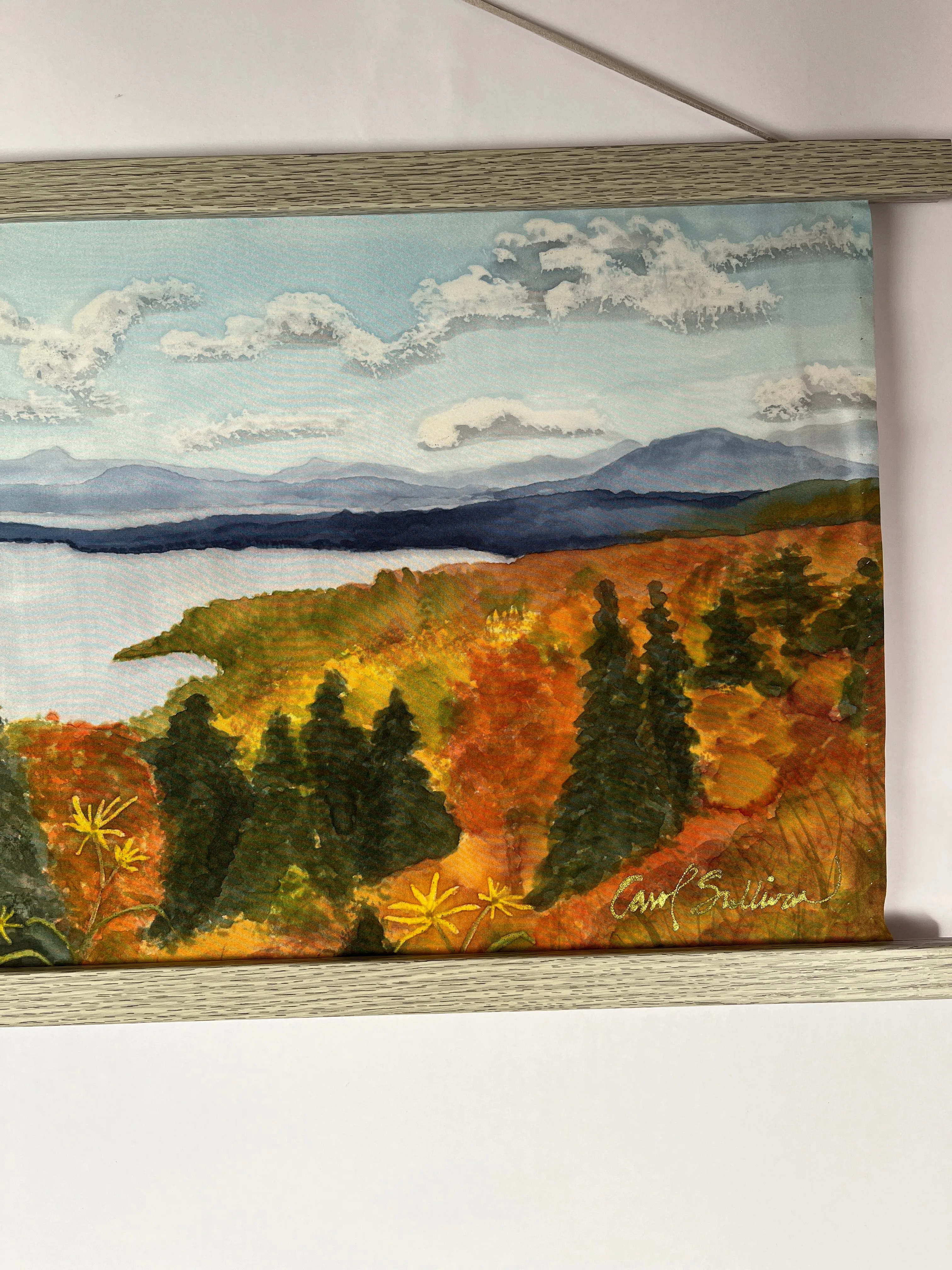 "Autumn’s Glory at Height of Land" - Silk Painting