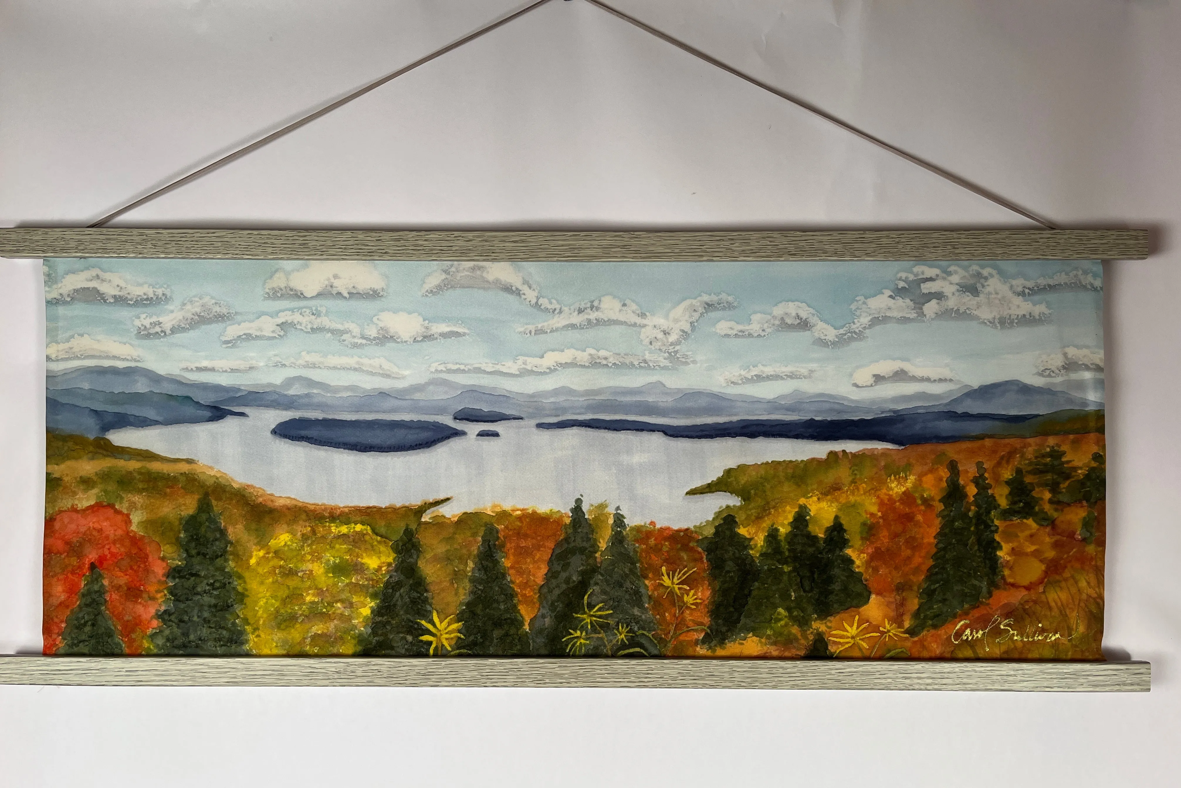 "Autumn’s Glory at Height of Land" - Silk Painting