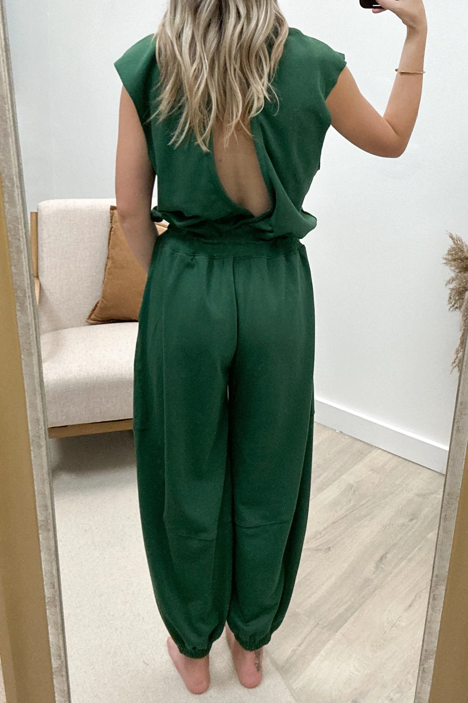 "Effortless Luxe" Jumpsuit (Hunter Green)