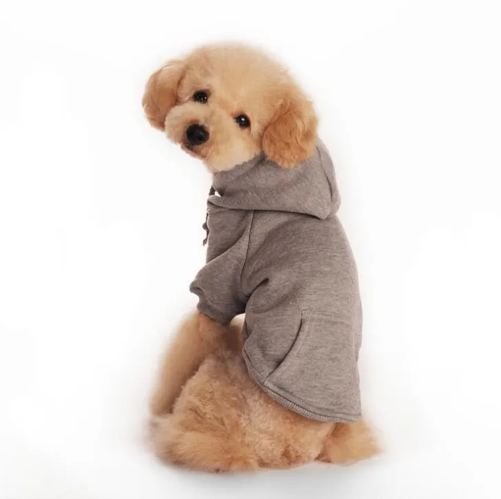 QZ7N Pet Dog Warm Clothes Puppy Jumpsuit Hoodies Vest