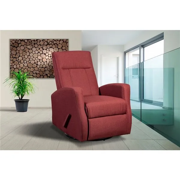 Red Swivel Glider Recliner