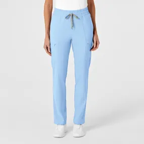 RENEW Women's High Waist Slim Leg Scrub Pant - Powder Blue