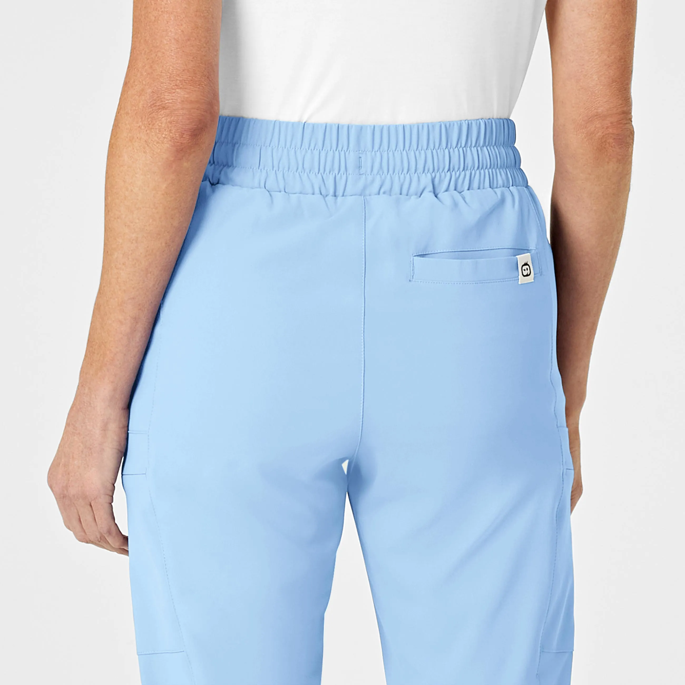 RENEW Women's High Waist Slim Leg Scrub Pant - Powder Blue