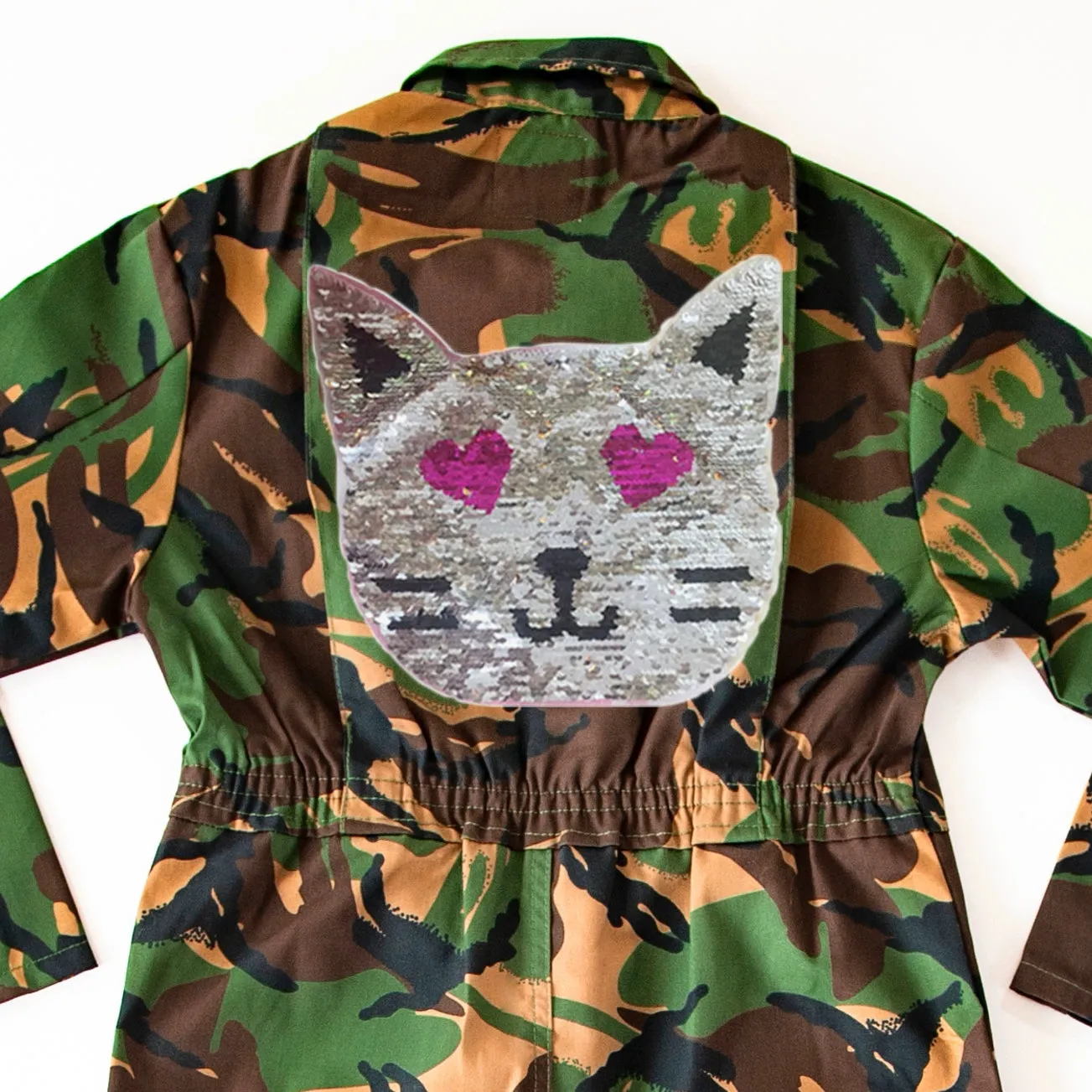 Reversible Sequin Cat Jumpsuit