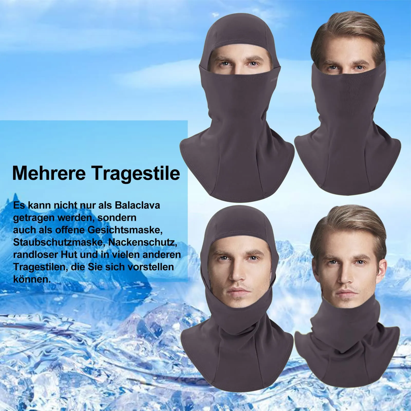 ROCKBROS Sturmhaube Herbst Winter Balaclava für Outdoorsports Unisex