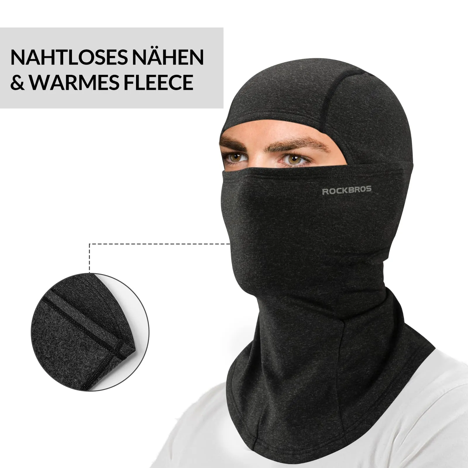 ROCKBROS Sturmhaube Herbst Winter Balaclava für Outdoorsports Unisex