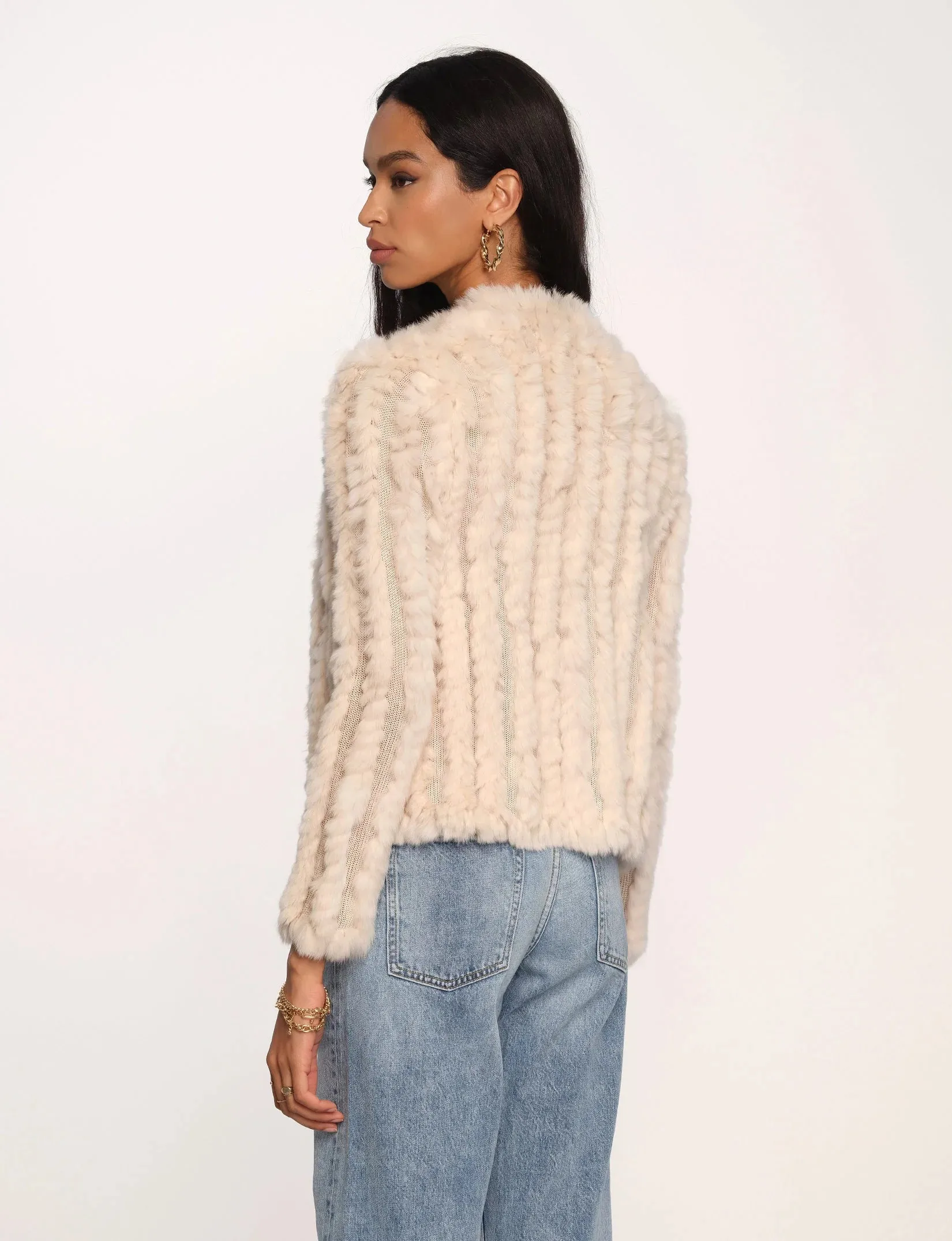 Rosa Fur Jacket - Putty