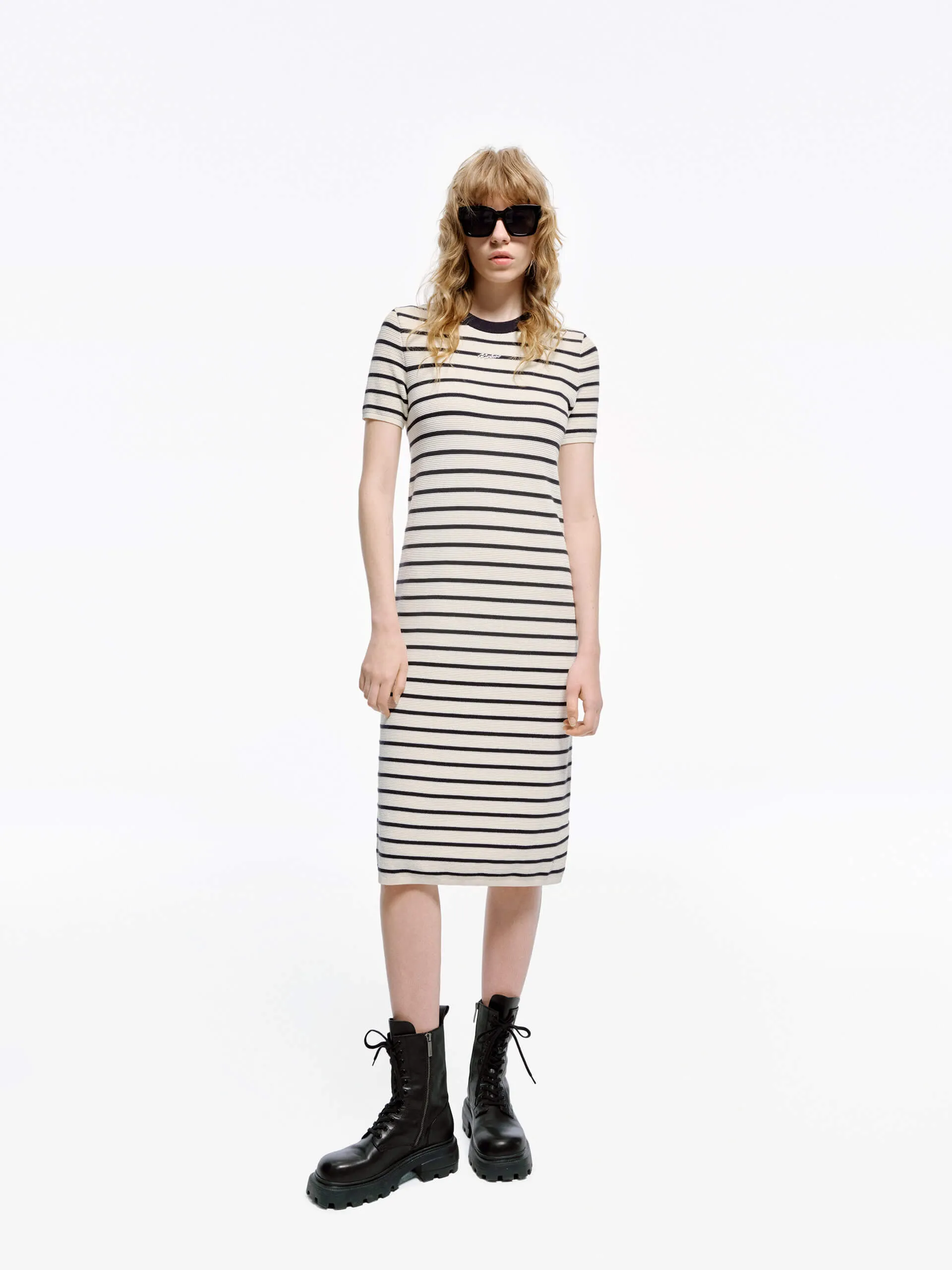 Round Neck Striped Dress