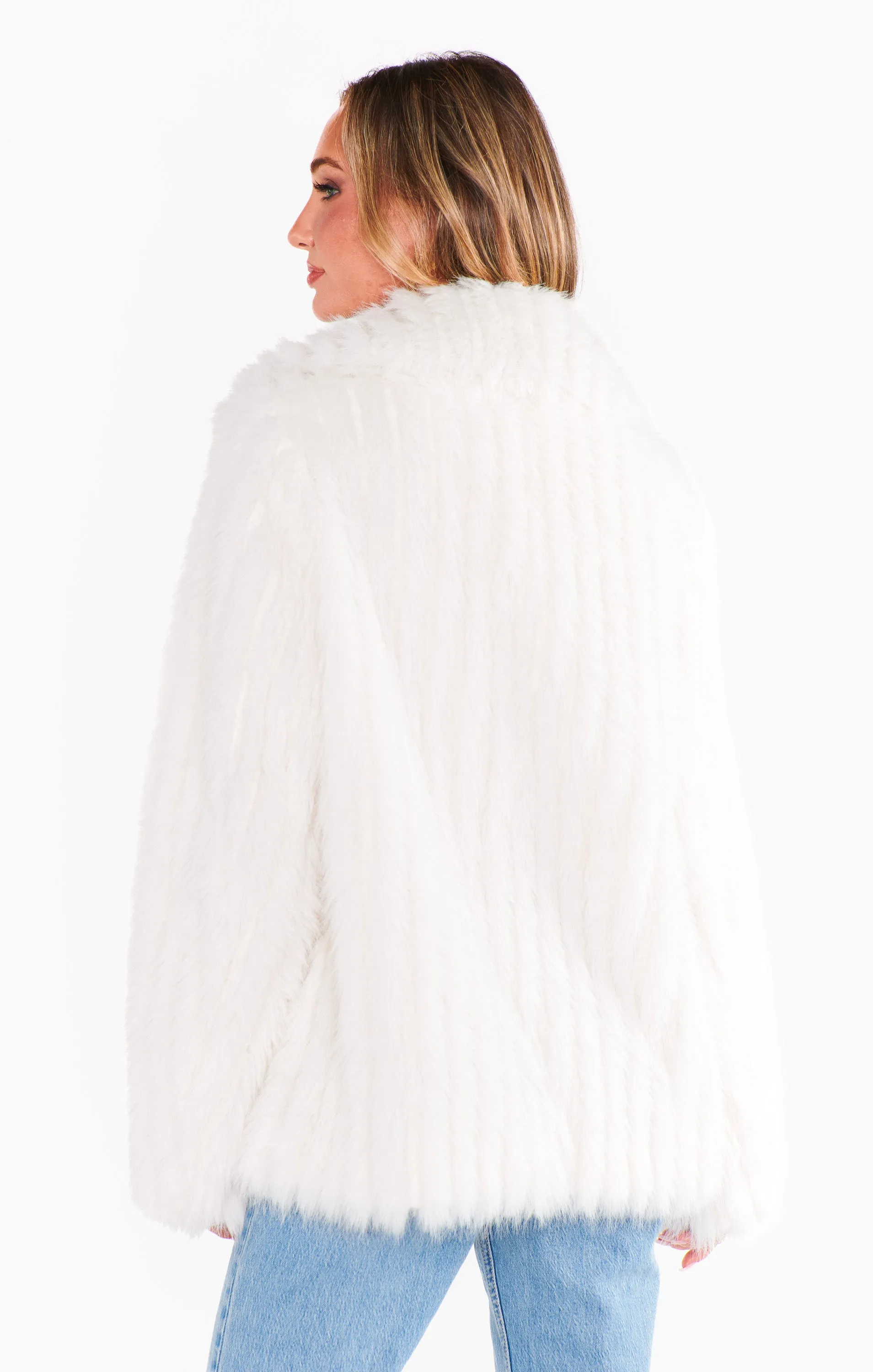 Salt Lake Fur Coat ~ White Faux Fur