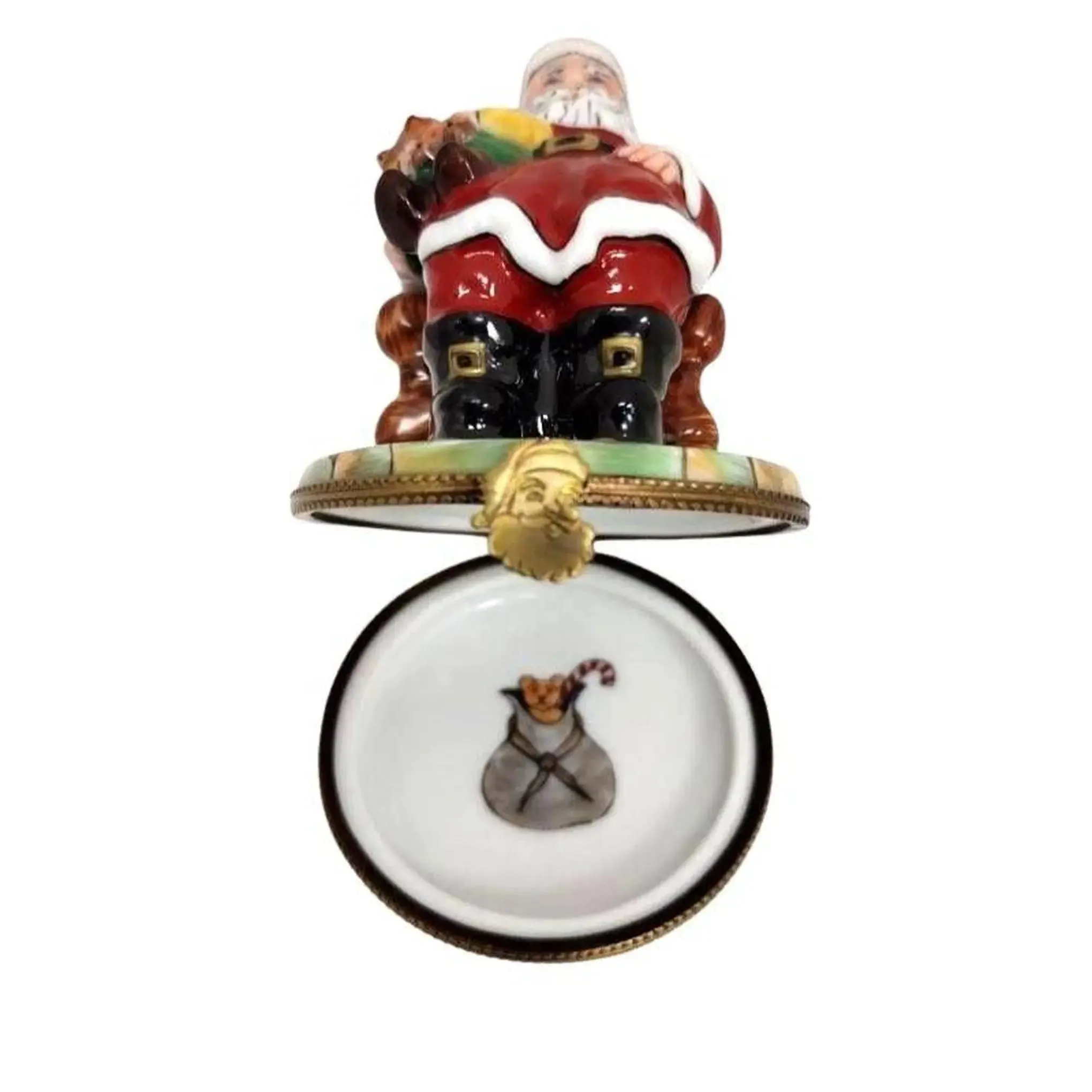 Santa with Child on Lap Red Coat Elda Creation