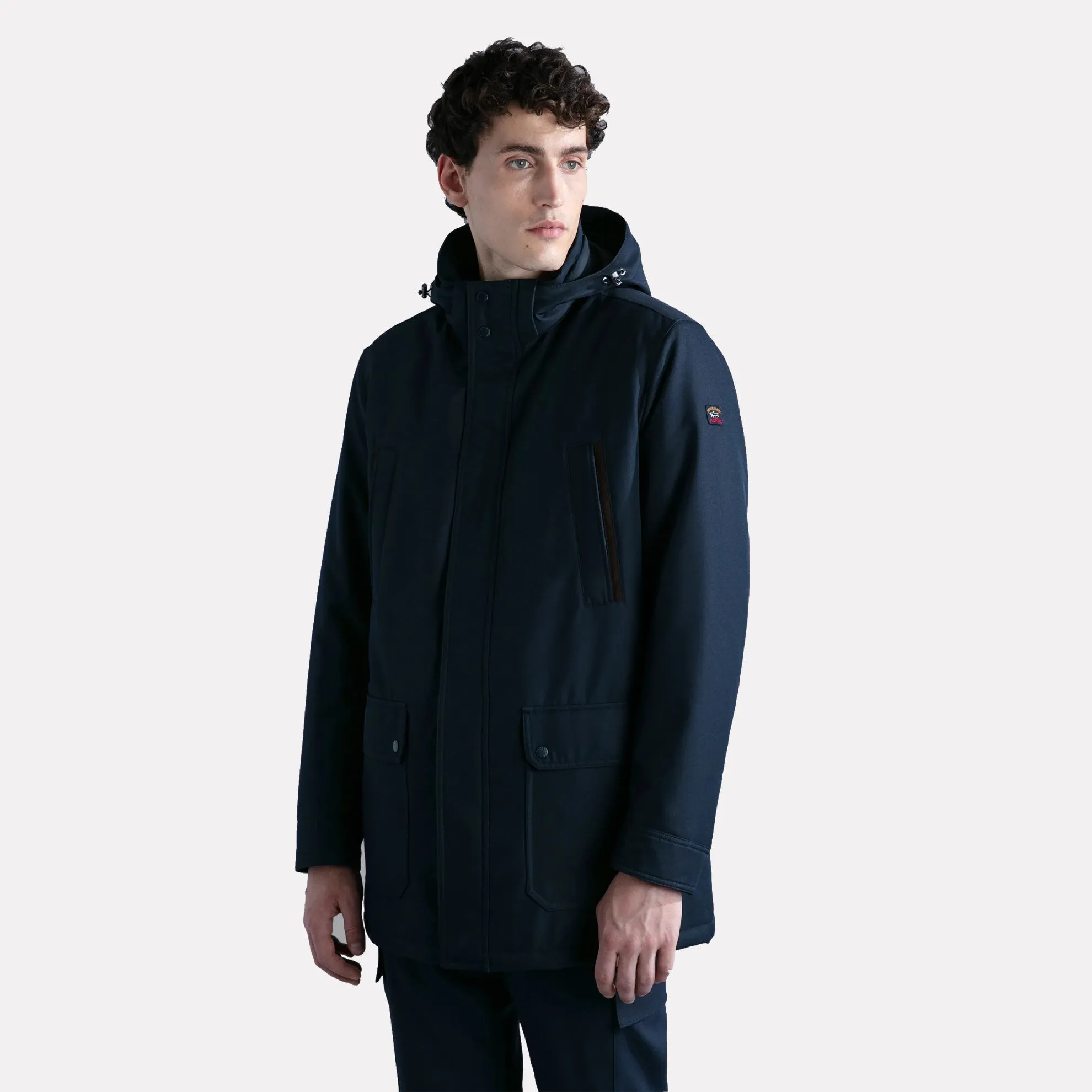 Save the Sea Typhoon Parka with Twill & Fur Lining / Navy