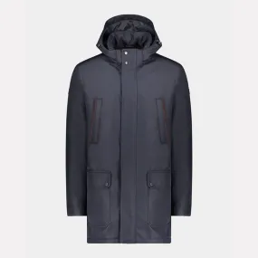 Save the Sea Typhoon Parka with Twill & Fur Lining / Navy