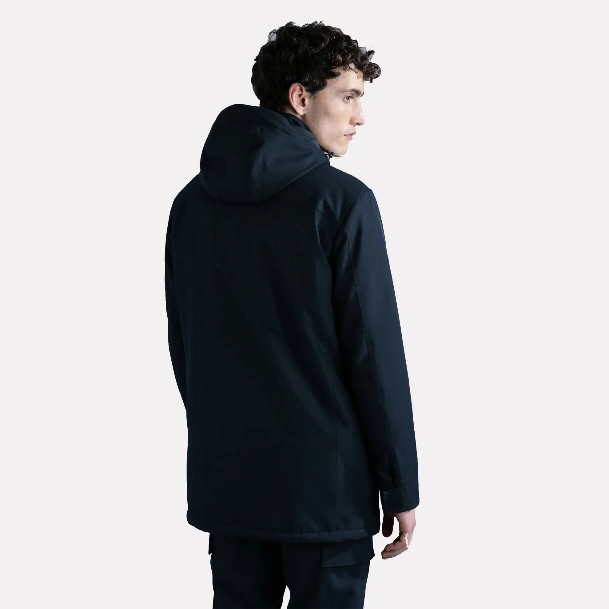 Save the Sea Typhoon Parka with Twill & Fur Lining / Navy