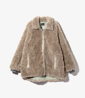 SC Fur Jacket – Beige Poly Curly Fur