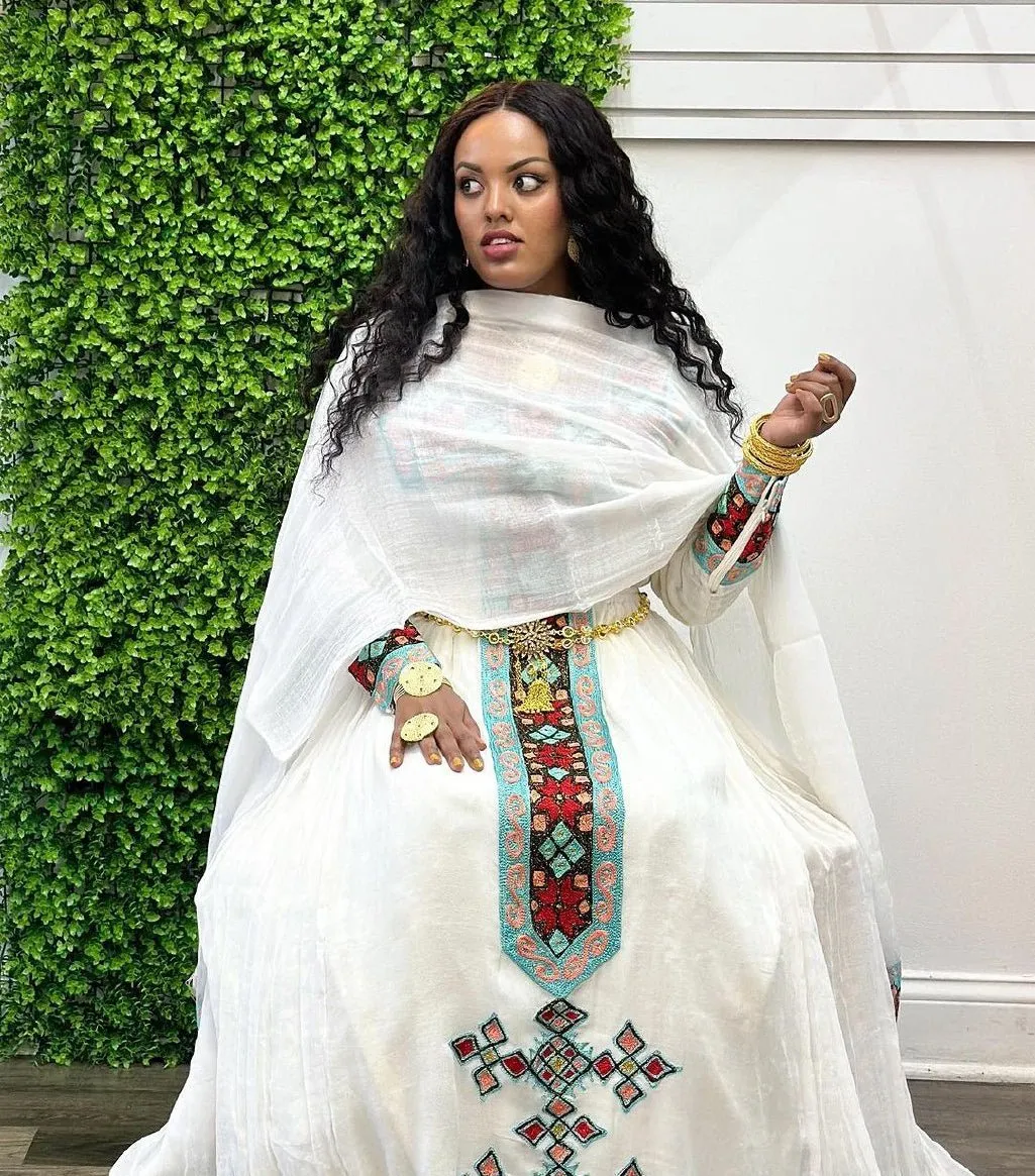 Simple Tilet Design Habesha Dress Habesha Kemis Ethiopian Dress Style Traditional Habesha Libs