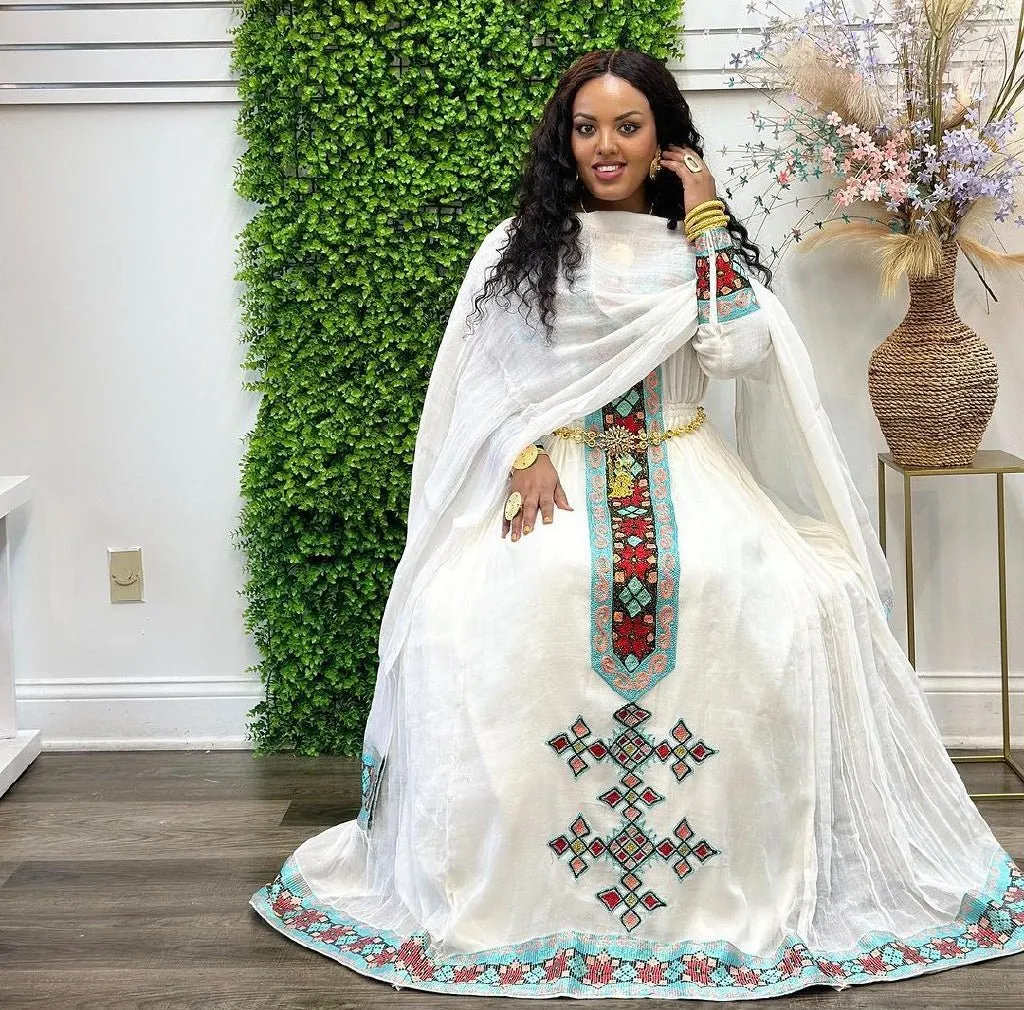 Simple Tilet Design Habesha Dress Habesha Kemis Ethiopian Dress Style Traditional Habesha Libs