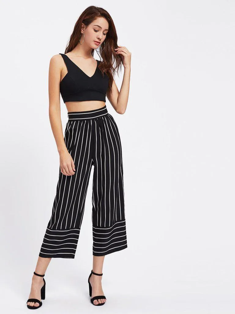 Striped Wide Leg Pants