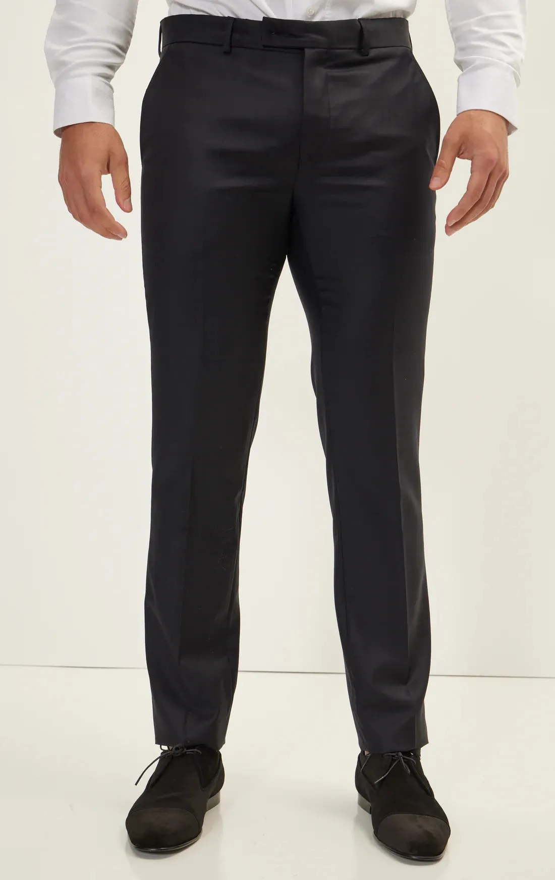 Super 180's Merino Wool Tuxedo - Matte Black