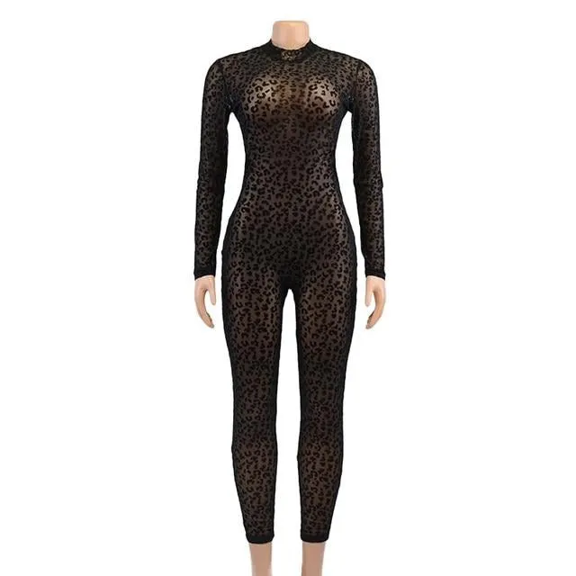 TEEK - Sheer Leopard Body Stocking