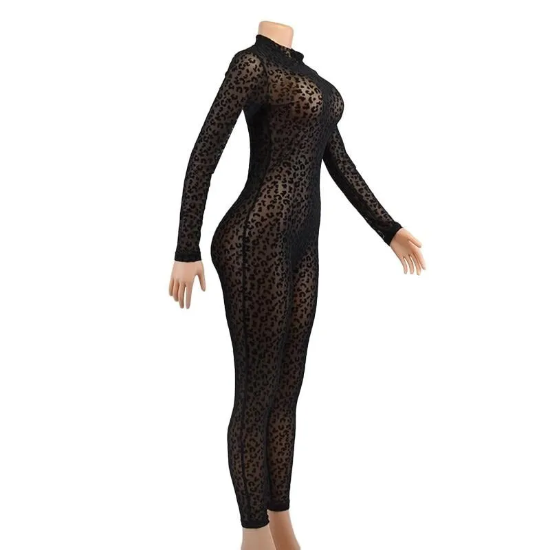 TEEK - Sheer Leopard Body Stocking