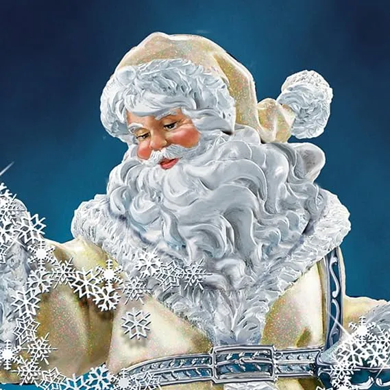 The Bradford Exchange And to All A Good Night Moving Santa Claus Tabletop Figurine Christmas Decoration by Thomas Kinkade 12-inches