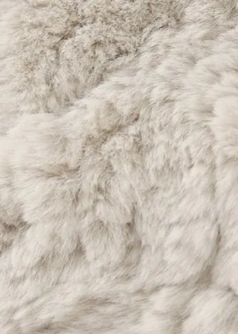 THICK LAPEL LONG FUR COAT