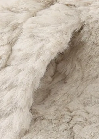 THICK LAPEL LONG FUR COAT