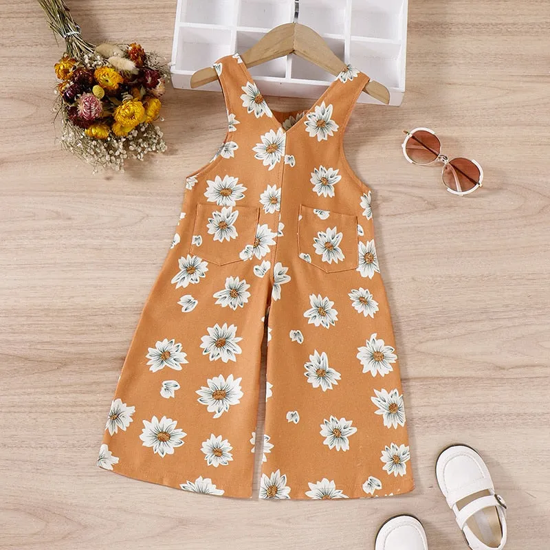 Toddler Girls Boho Overalls Playsuit - Daisy