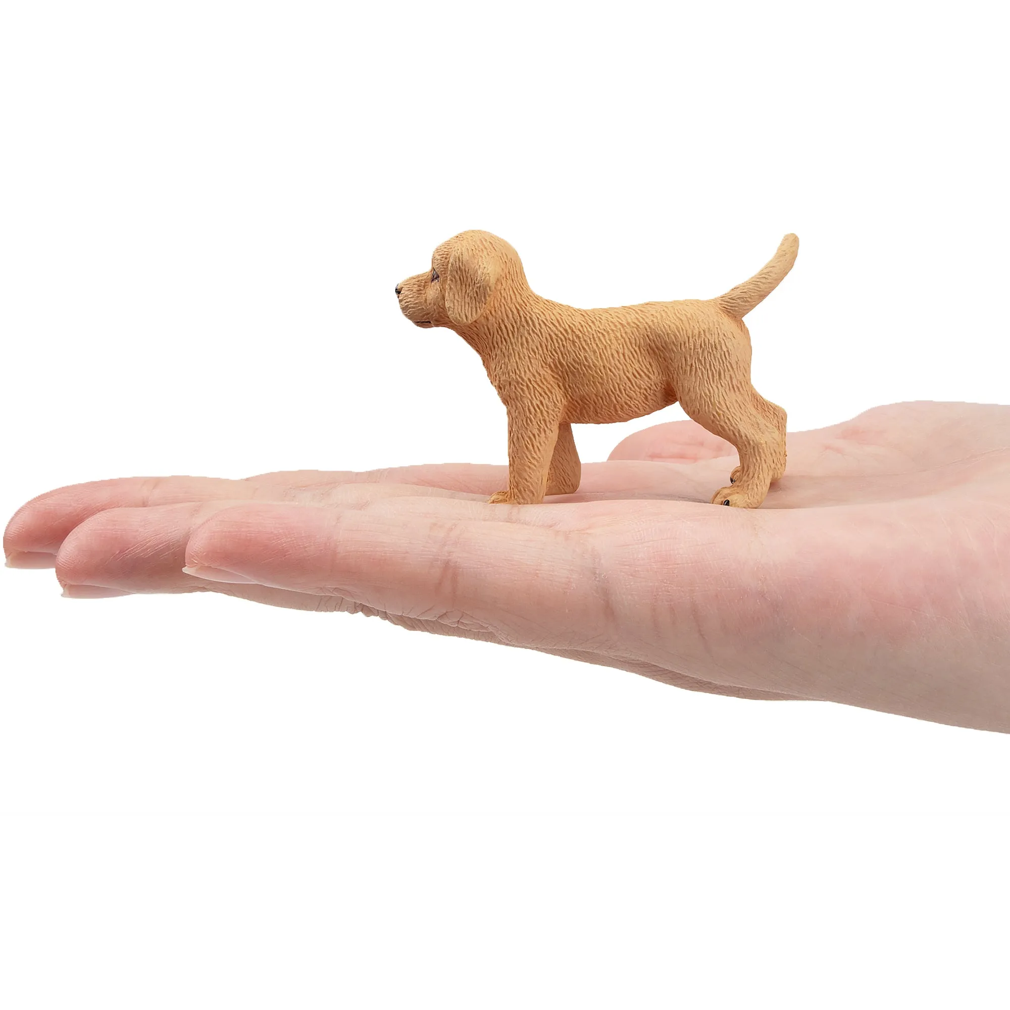 Toymany Mini Standing Yellow Labrador Retriever Puppy Figurine Toy