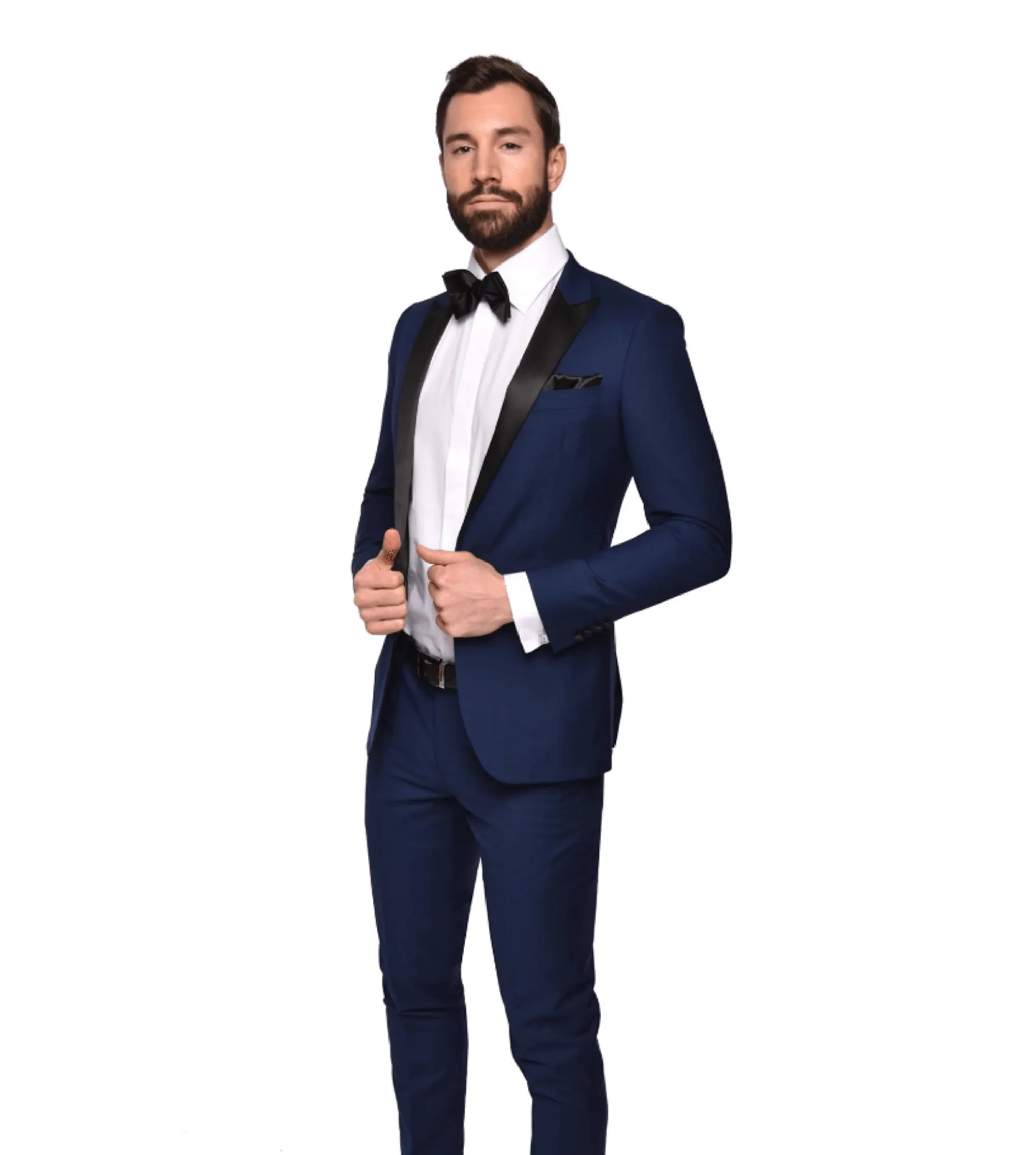 Ultra Slim Blue Tuxedo by Steven Land