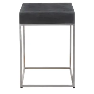 Uttermost Jase Black Concrete Accent Table