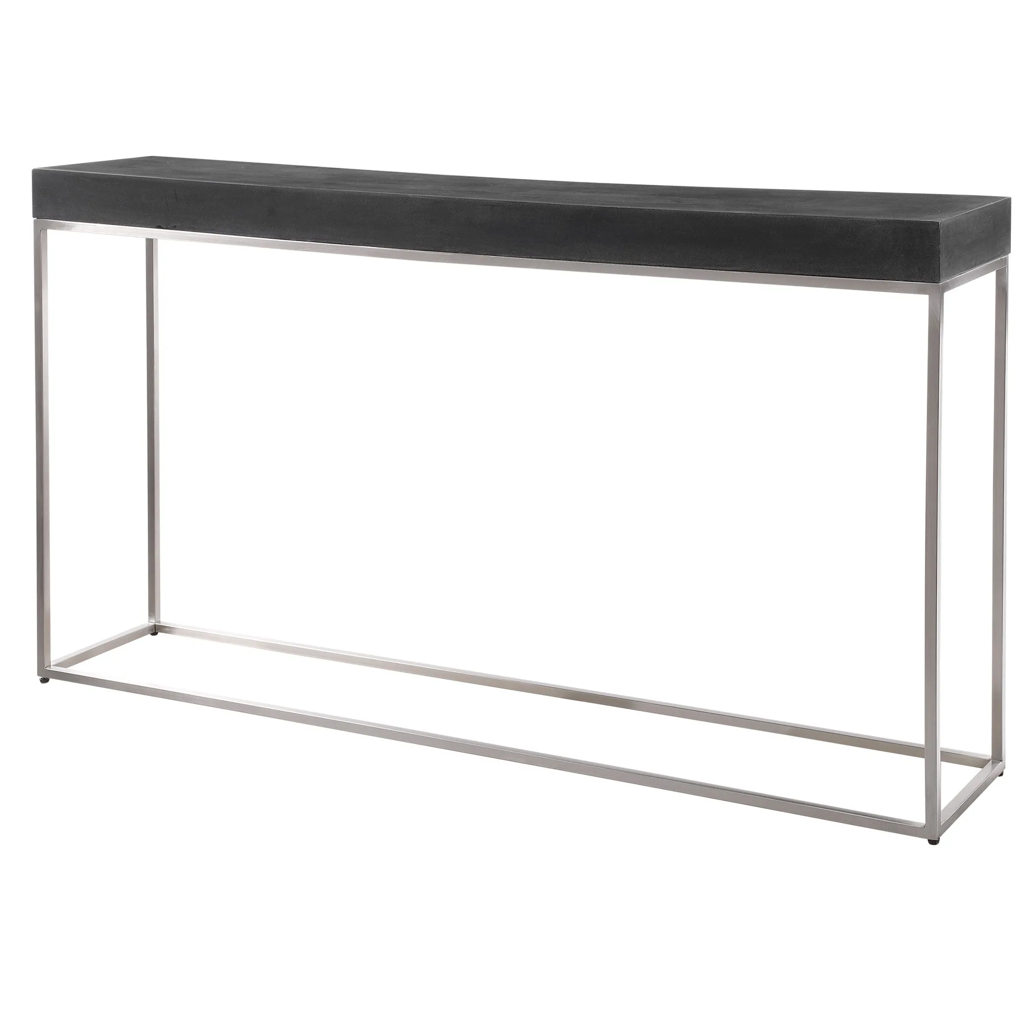 Uttermost Jase Black Concrete Console Table