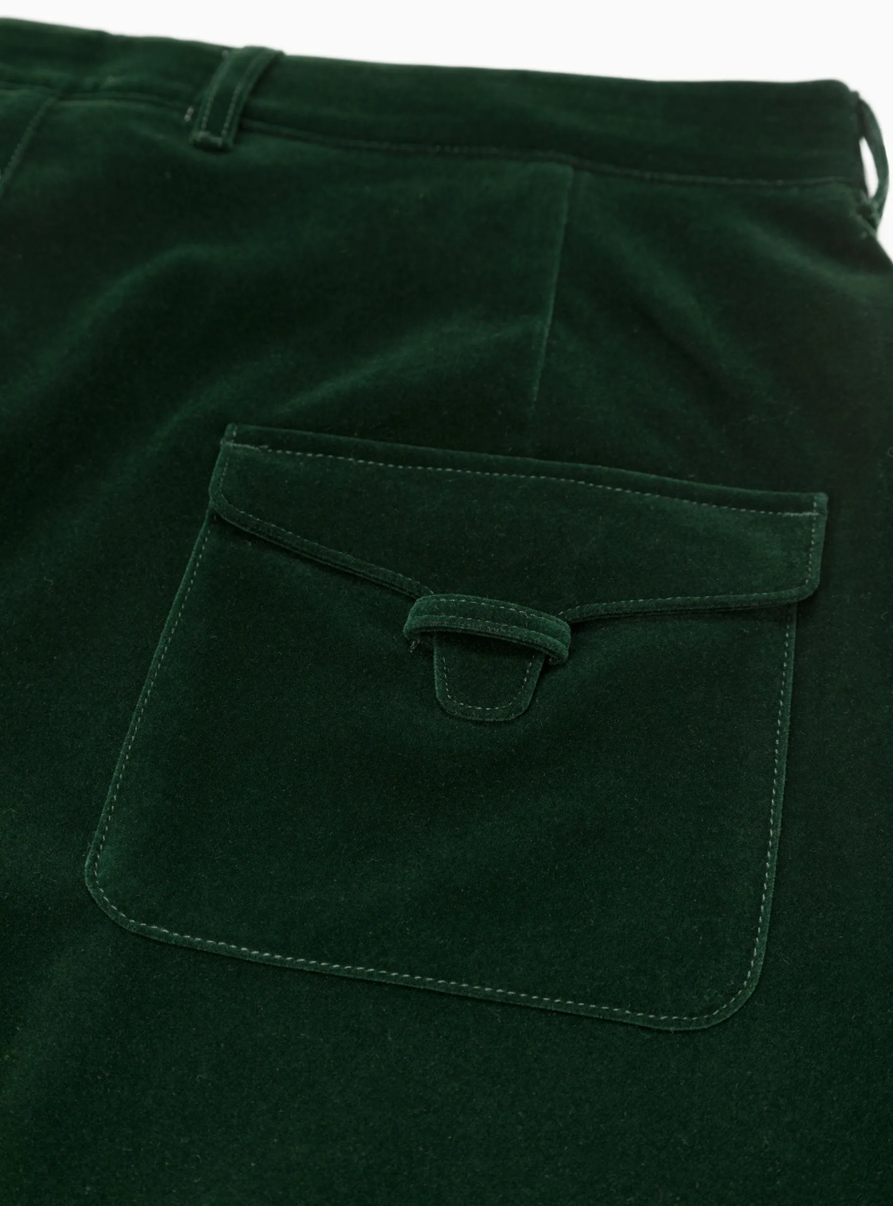 Velvet Manager Pants Bottle Green