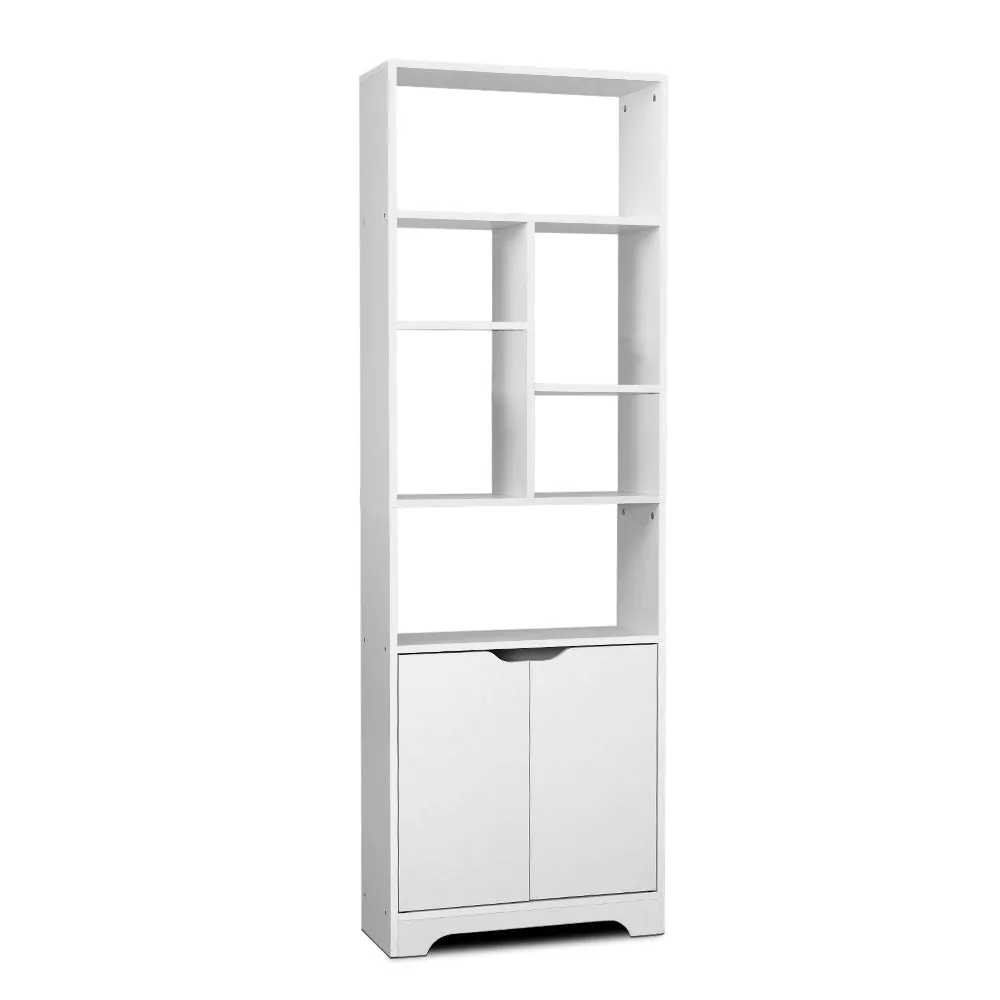 White Display Cabinet Shelves Shelf Unit Cupboard Storage Space