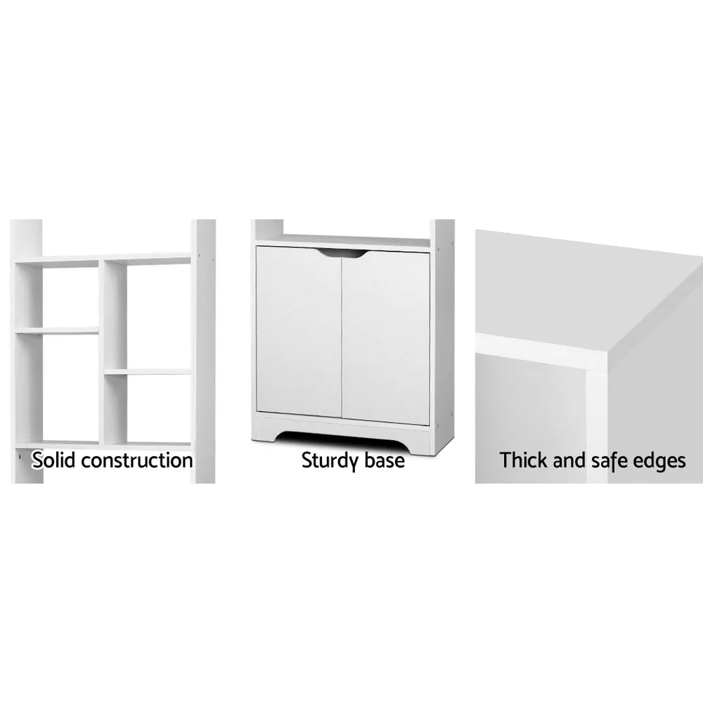 White Display Cabinet Shelves Shelf Unit Cupboard Storage Space