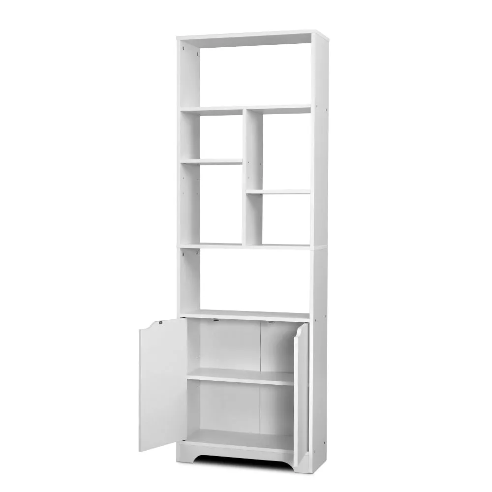 White Display Cabinet Shelves Shelf Unit Cupboard Storage Space