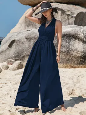 Wide Leg Jumpsuit with Free Tie