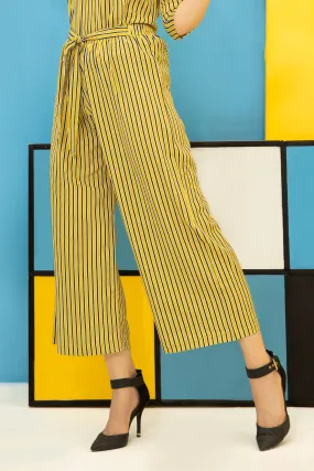 Yellow Striped Trouser - A21 - WTR0011