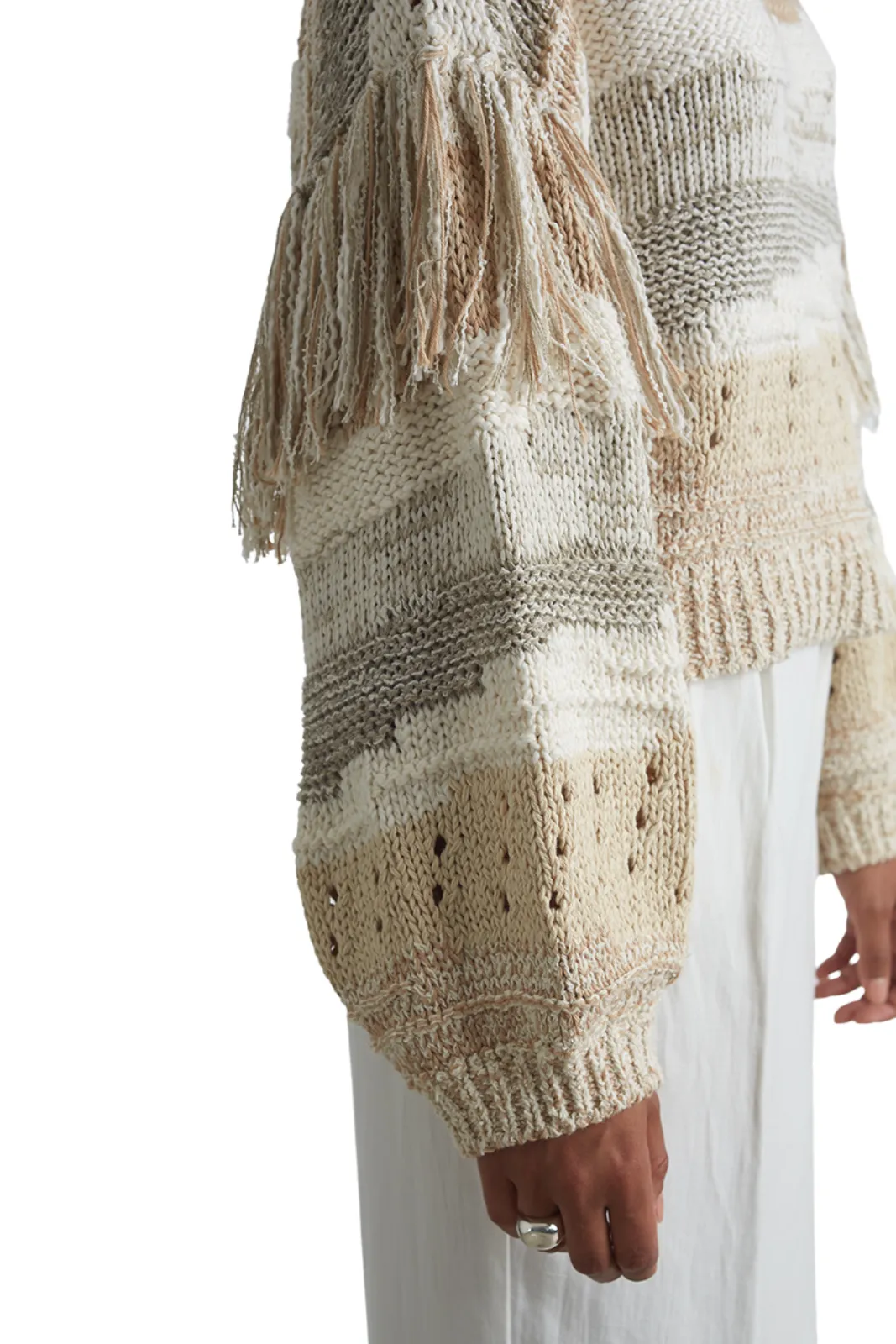 Zora Sweater Ivory/Sand/Beige Combo