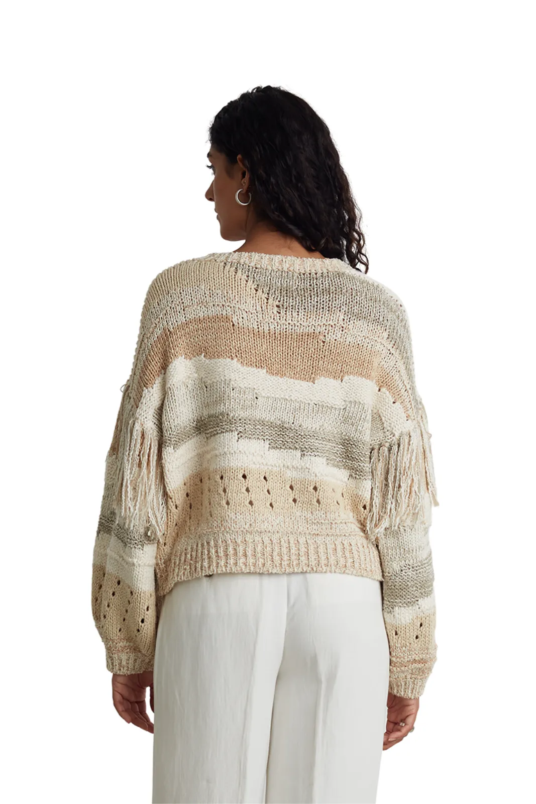 Zora Sweater Ivory/Sand/Beige Combo